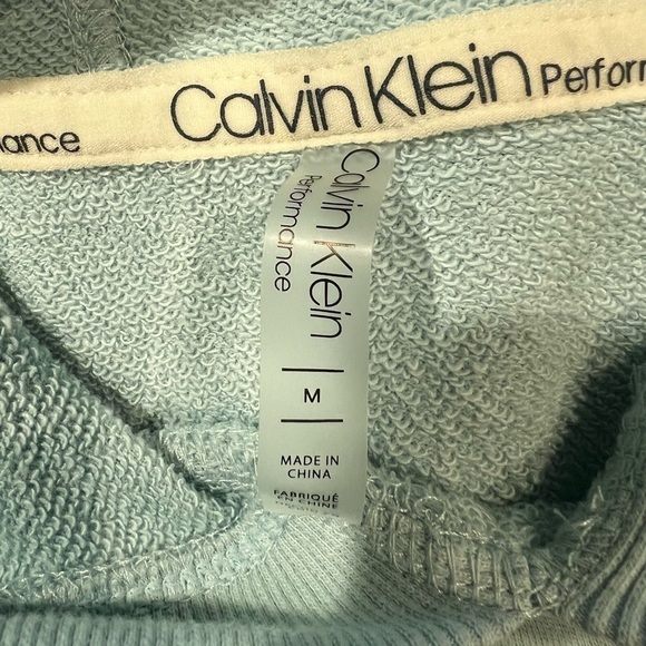 CALVIN Klein Top Womens Performance Sweatshirt Short Sleeves Crewneck Logo CK M - Picture 6 of 7